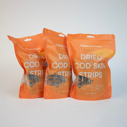 Dried Cod Skin Strips