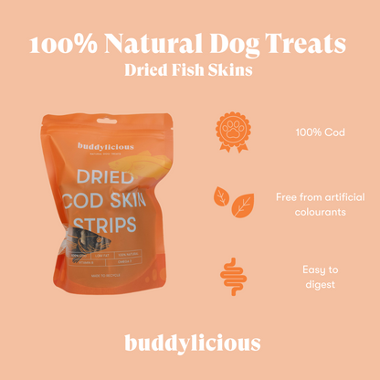 Dried Cod Skin Strips